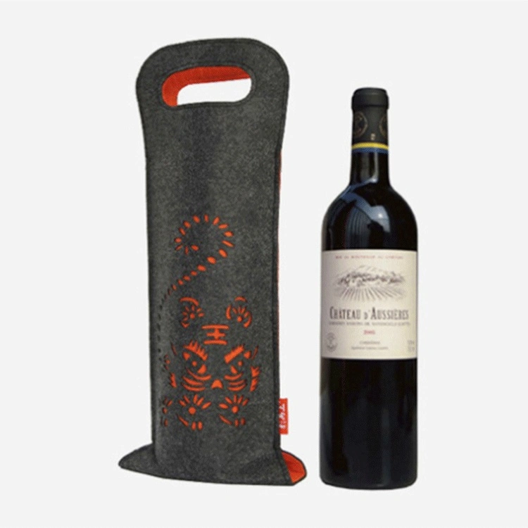 Promotional Gift Wine Spout Cooler Tote Bag PVC Paper Wine Bottle Bag