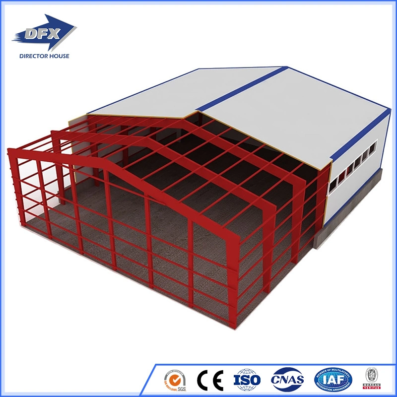 Large Span Fabricated Steel Structure House with 5 Ton Travelling Crane