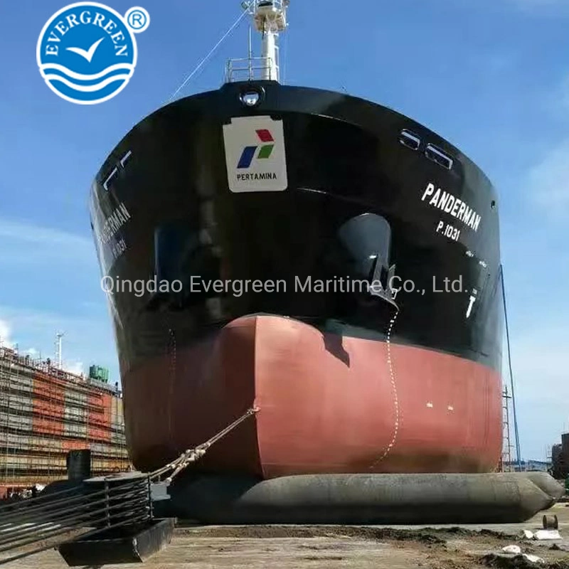 China Manufacturer Marine Salvage Ship Launching Airbag Air Balloon Sausage Pneumatic Roller Bag for Indonesia Bangladesh Customer