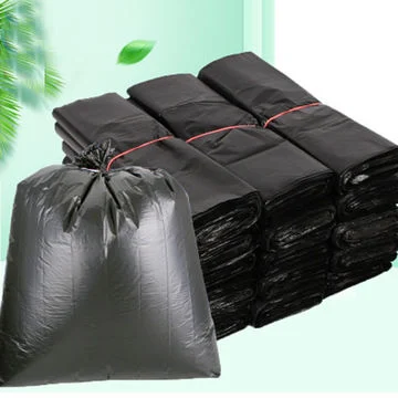 Wholesale/Supplier Thickened Disposable Black Plastic Trash Bag Property Cleaning PE Flat Bags