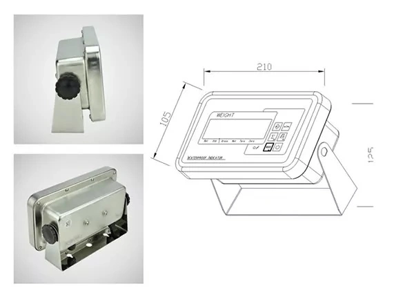 LED Digital Battery Charge Indicator for Platform Weighing Scale