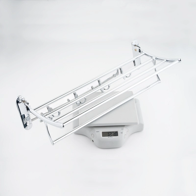 Hotel Bathroom Metal Stainless Steel Foldable Mounted Bathroom Towel Rack