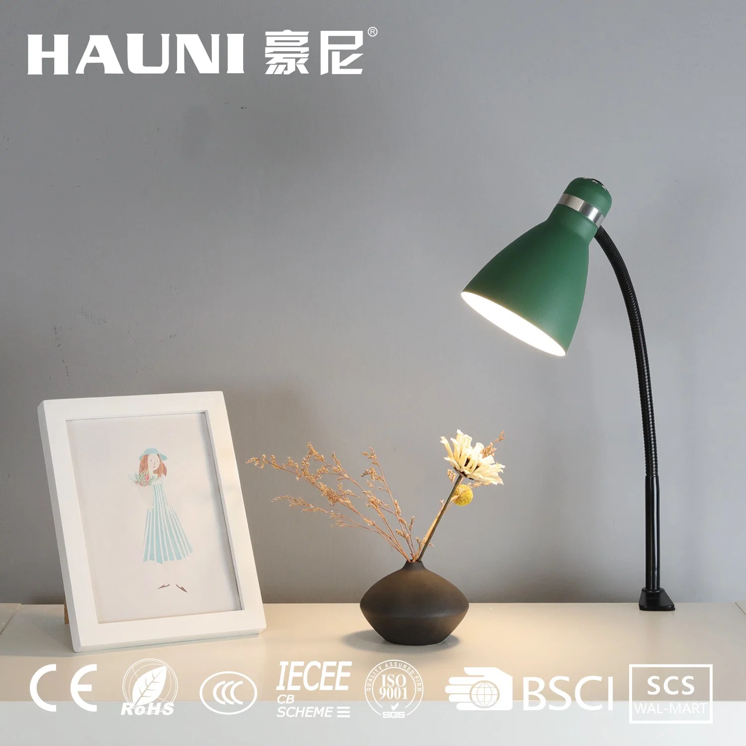 Modern Hotel Decoration Simple Design Metal Study Bookshelf Beside Table Lamp