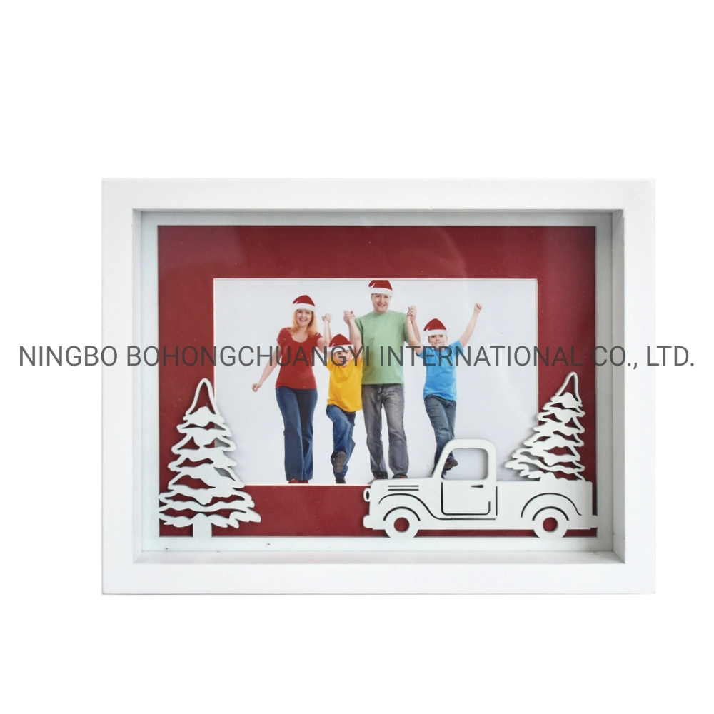 Feliz Navidad Mayorista/Proveedor sólido decorativos Marco de imagen de madera maciza de madera marco el marco de fotos para decoración de Navidad