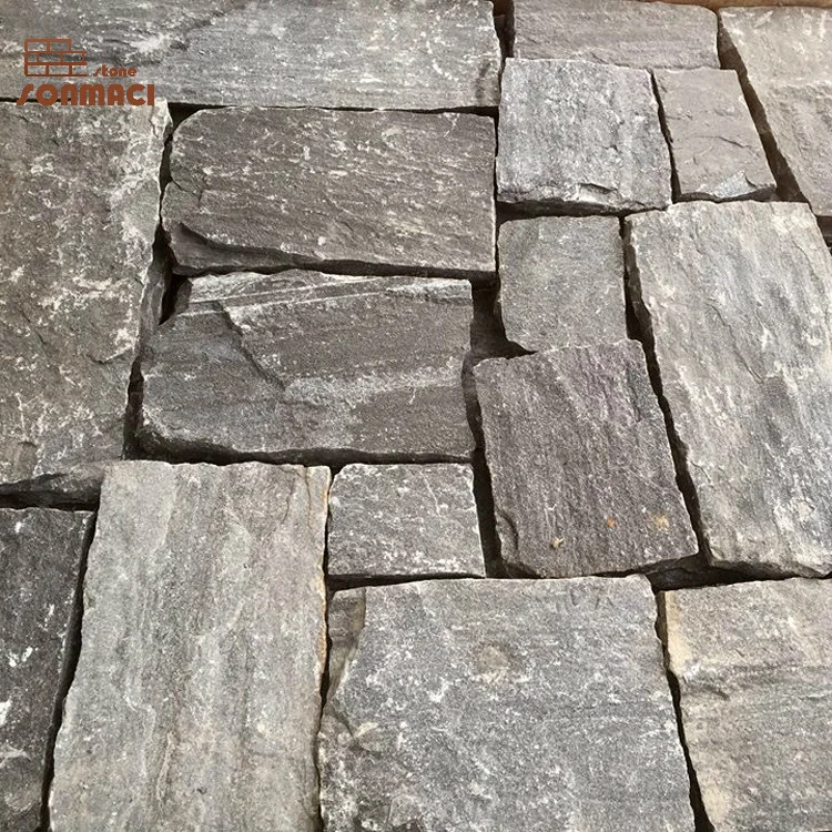 بلاط الجدار الحجري Slate Stone في الهواء الطلق