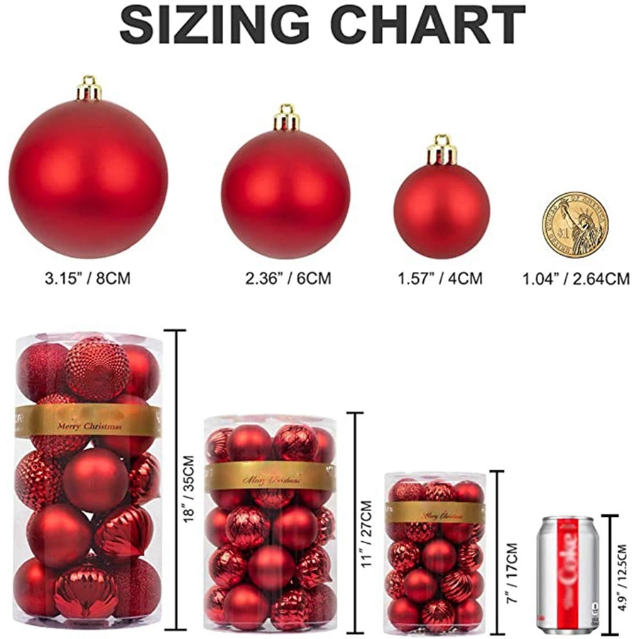 Christmas Tree Hanging Ornaments Ball Plastic Christmas Balls Navidad Baubles Christmas Decorations Supplies