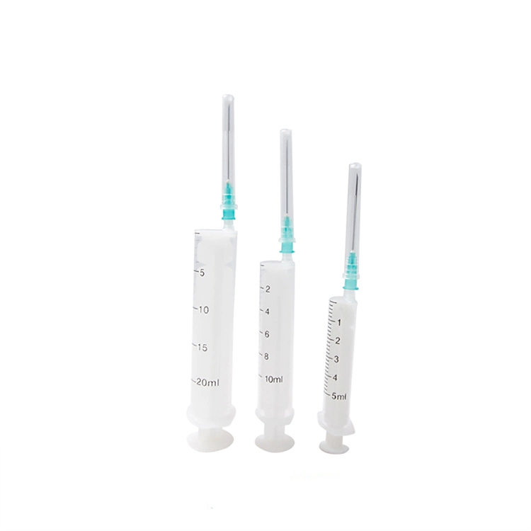 Two Parts Disposable Medical Syringes 2ml, 3ml, 5ml, 10ml, 20ml