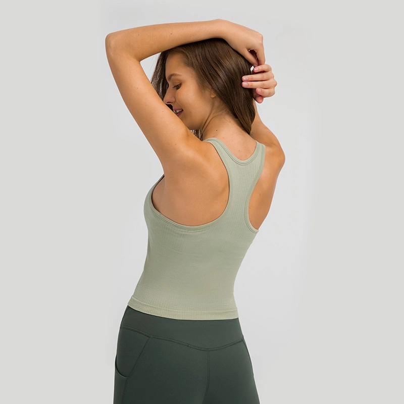 Xsunwing Factory حمالة الصدر الرياضية المخصصة السريعة المباشرة الجافة السريعة قميص اليوغا من صدرية على الملابس النسائية