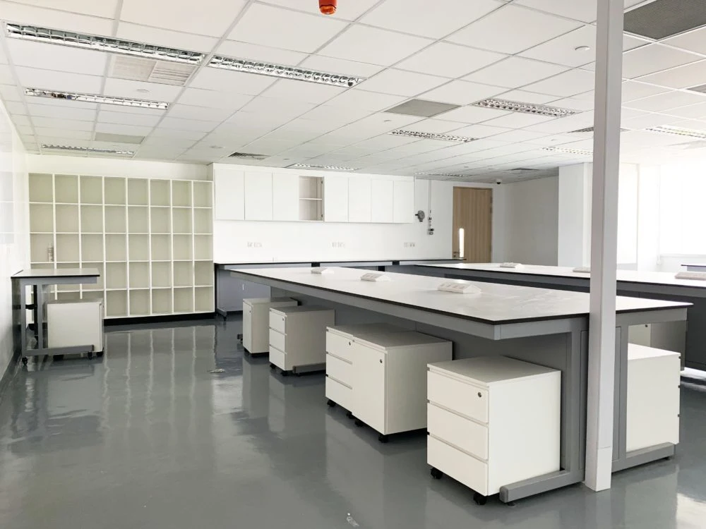 Food Factory Laboratory Worktable Equipment Galvanized Steel Lab Furniture Work Bench with Drawer