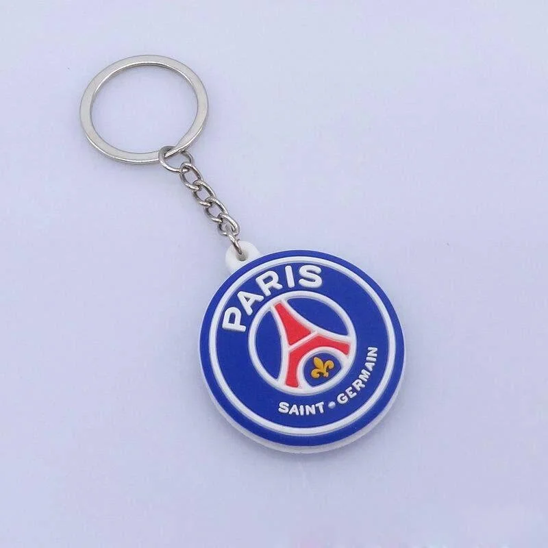 Custom Soft PVC Paris Saint Germain Keychain / Soft Rubber Keychains / Silicone Keyring