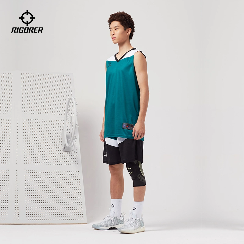 CE Rigorer Basketball Jersey Suits Mesh Fabric Loose Hem Sports Wear Wholesale Custom Mens