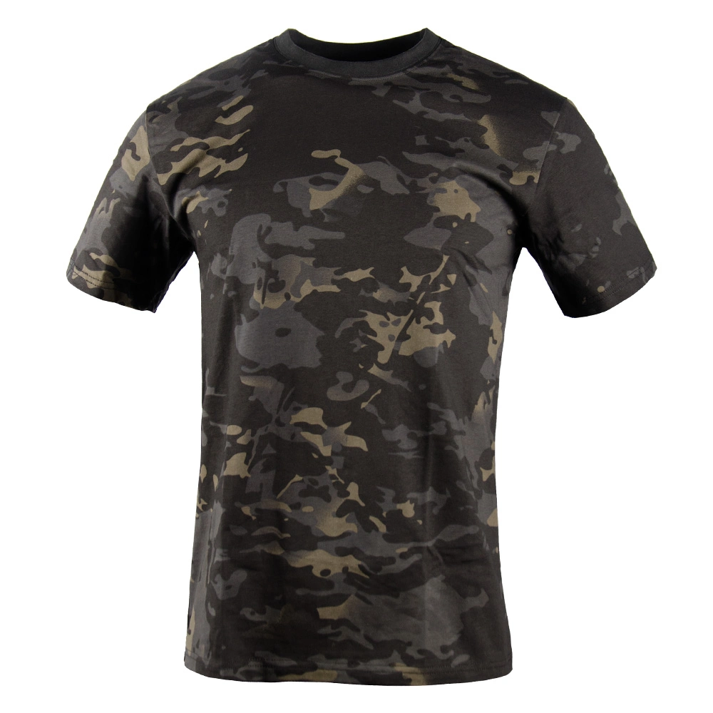 جراب كامو متعدد الوظائف قصير العنق للمعجبين في الهواء الطلق قميص رجالي من نوع T-Shirts