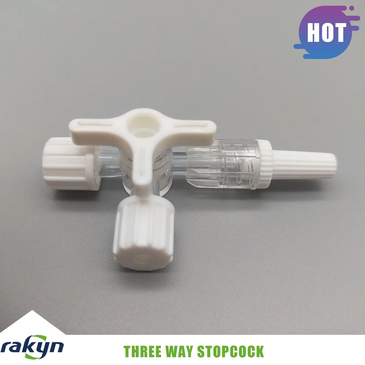 Medical Disposable Triple Ports Valve with Two Female Luer Lock