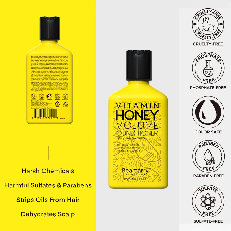 China Manufacturer Factory Vitamin Honey Curl Care Shampoo Anti Hair Fall Organic Royal Jelly Shampoo Leave in Conditioner