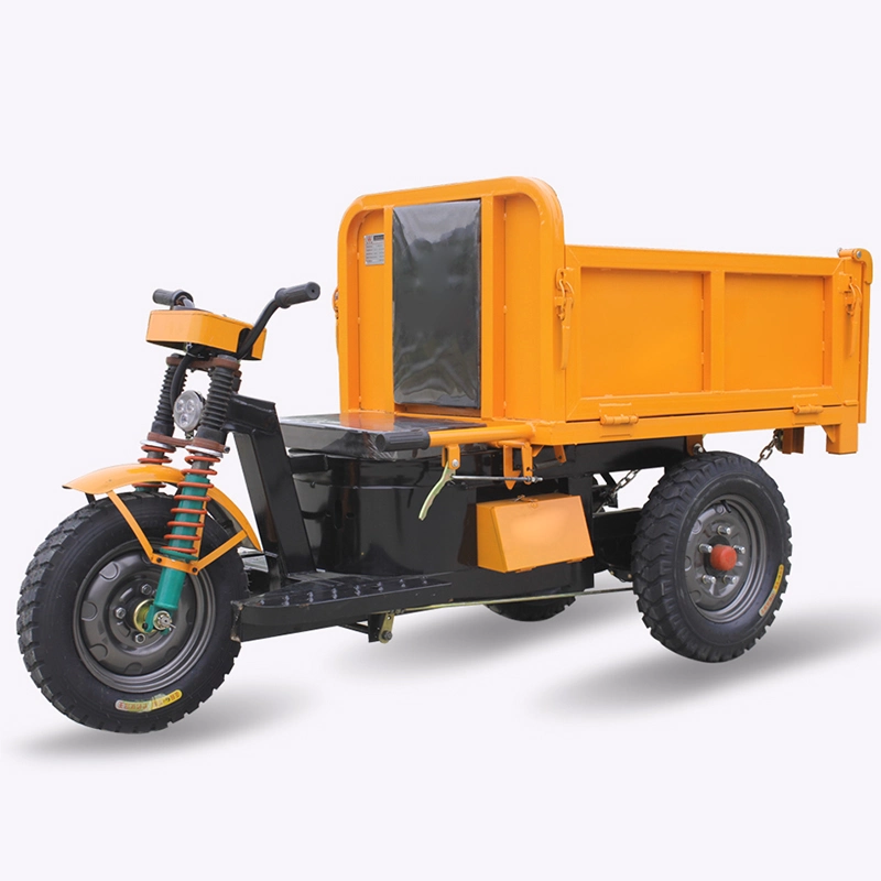 Vehículo eléctrico de tres ruedas para el transporte en obras