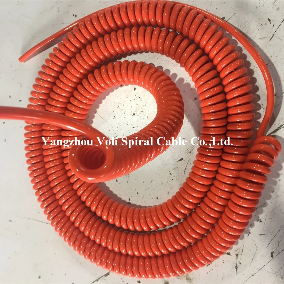 Flexible Extension Cables TPU PUR Spring Cable Coiled Spiral Wire Cable