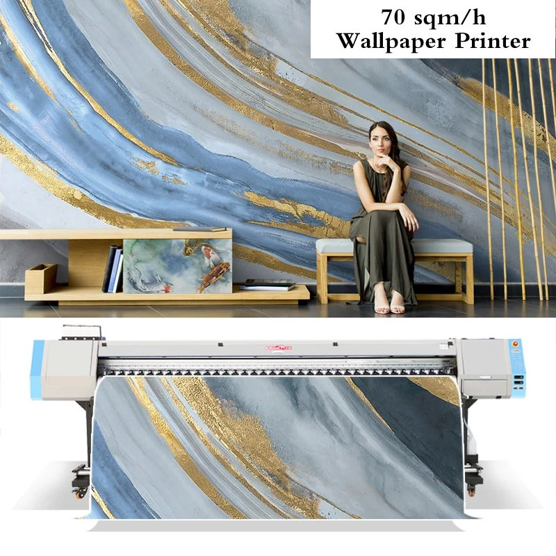 70sqm/H Dx5 XP600 Digital Printer 1.6m 1.8m 3.2m Vinyl Wrap Eco Solvent Printer