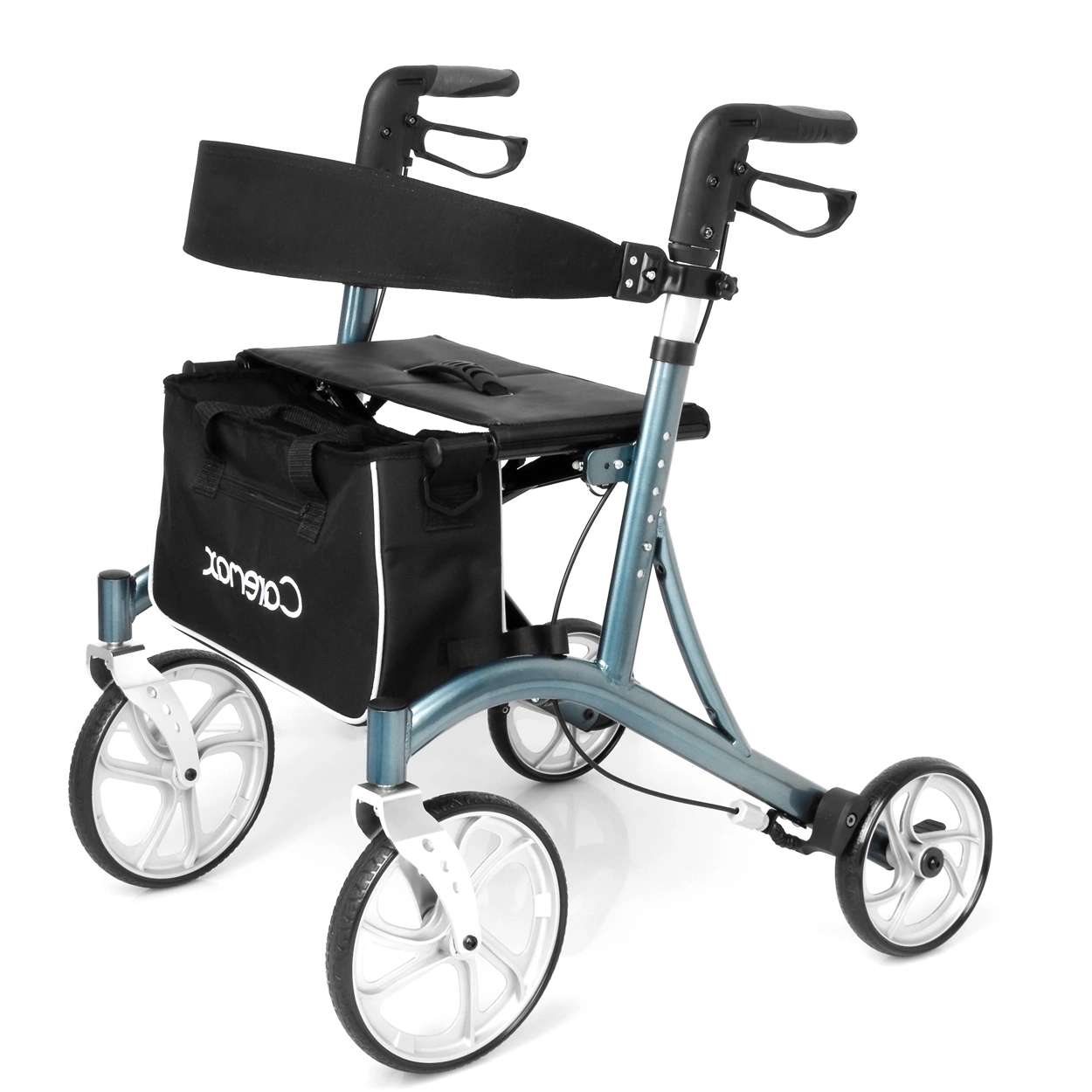 Medical Health Care Product Four Wheels Rollator Walker with Shopping Bag