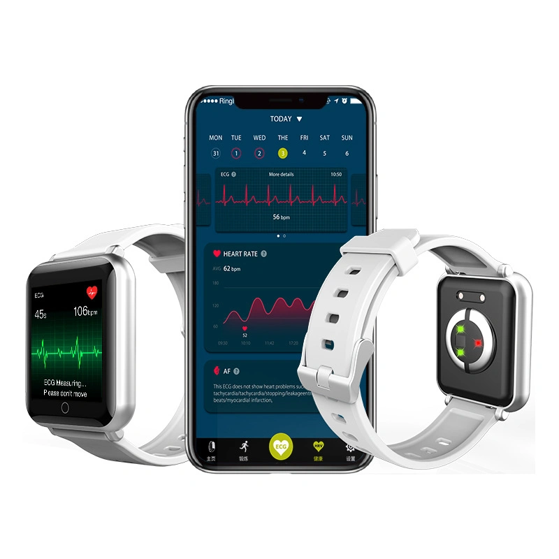 Grossista Sport Heart Rate ECG Android Smartwatch 3D pulseira Bluetooth Relógio inteligente de pulso SOS GPS Tracker