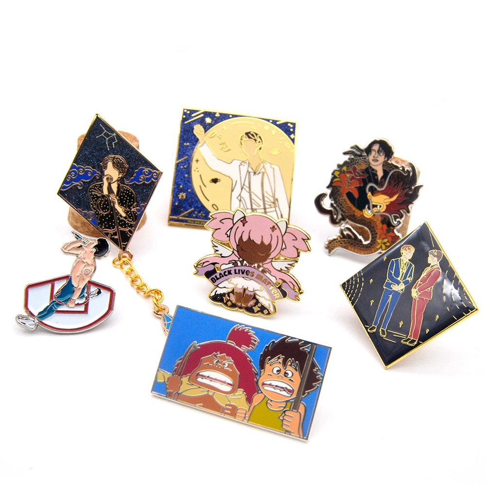 Anime Kimetsu No Yaiba Medal Cute Cartoon Anime Demon Slayer Badges Button Brooch Hard Enamel Anime Demon Slayer Lapel Pin