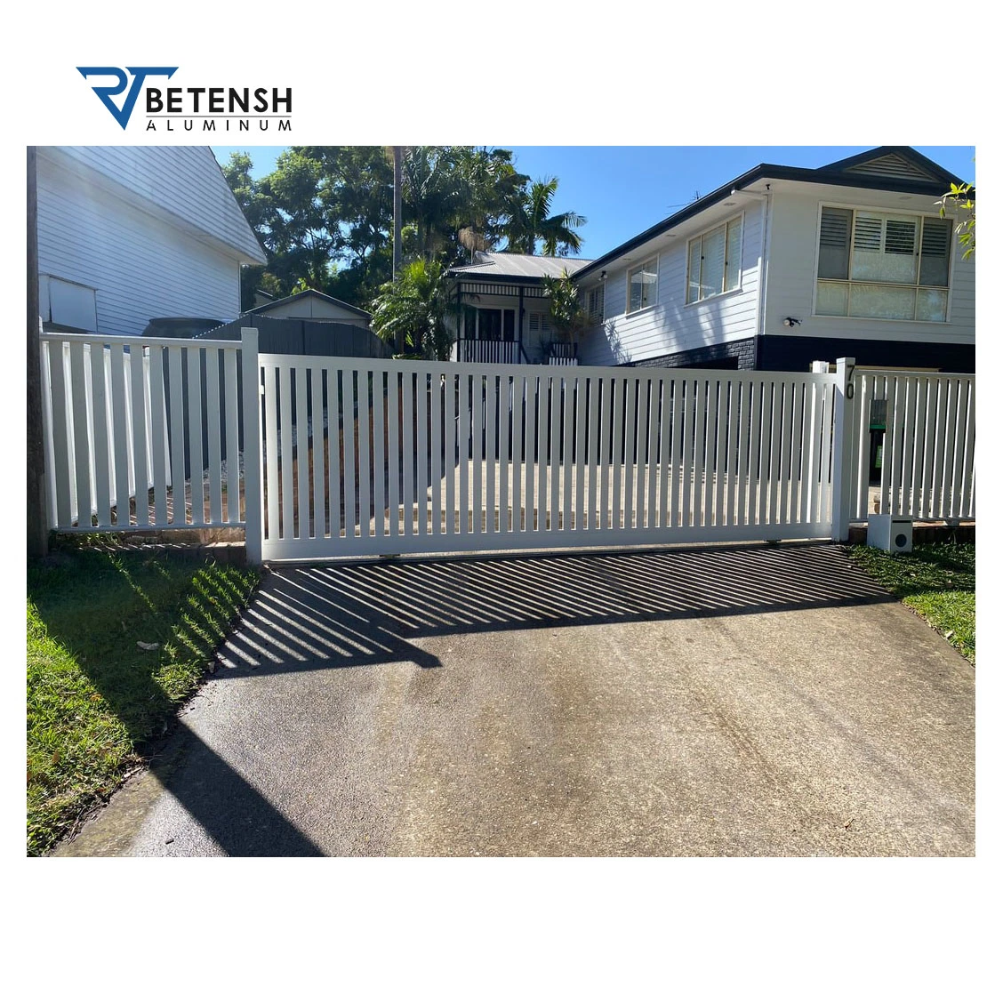 New Design Hot Sale Competitive Price Electric Cast Slats Cantilaver Sliding Barrier Door Aluminium Driveway Gate