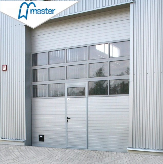 Transparent Insulated Automatic Sectional Aluminum Tempered Glass Garage Door