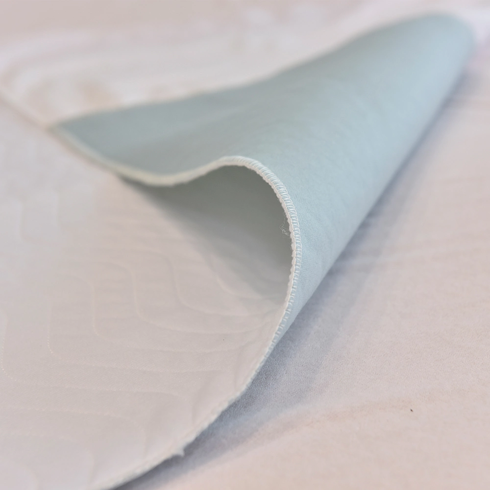 100% Brushed Polyester Wavy Quilting Incontinence Underpads with Wing