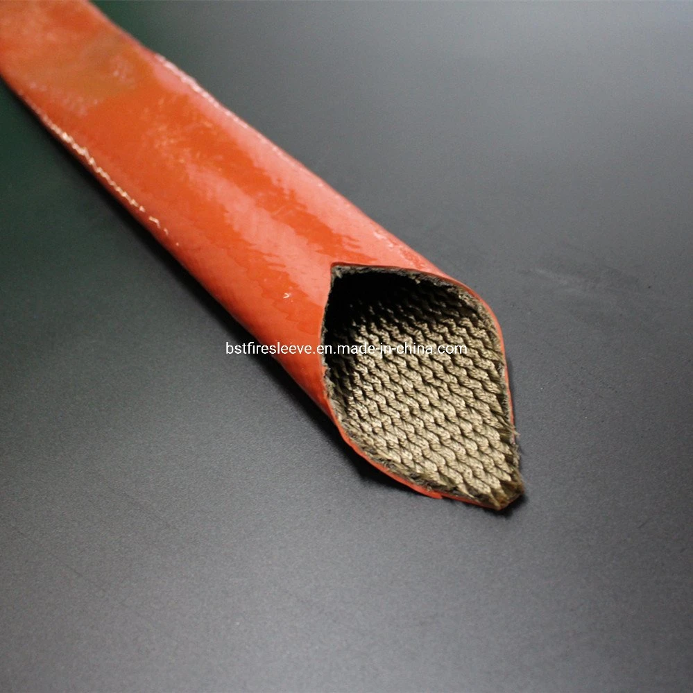 Original Factory Wires Cable Hose Thermal Insulating Materials Heat Protection Silicone Rubber Coated Basalt Sleeve