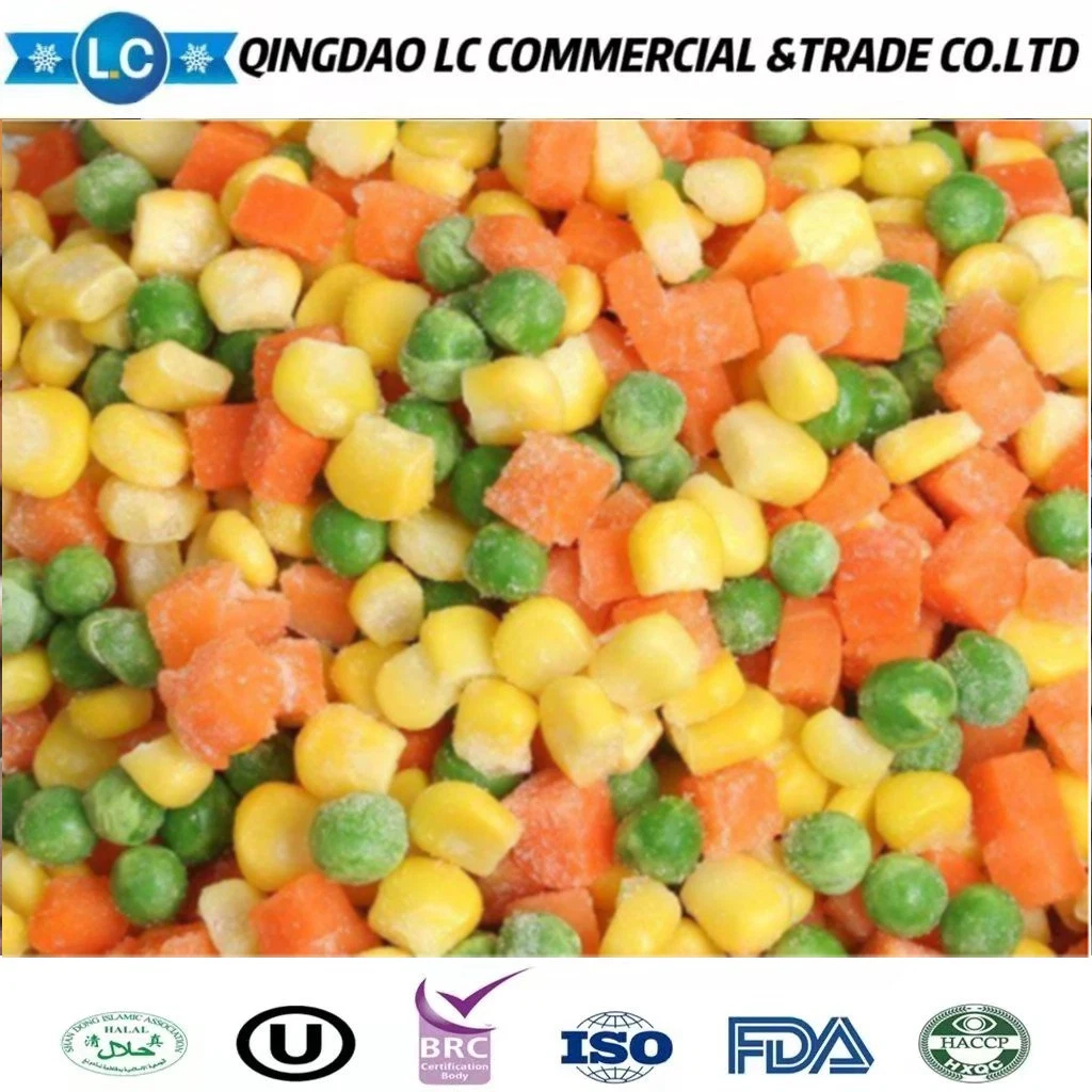 China New Season Organic Fresh IQF Mixed Vegetables Frozen Mixed Vegetables