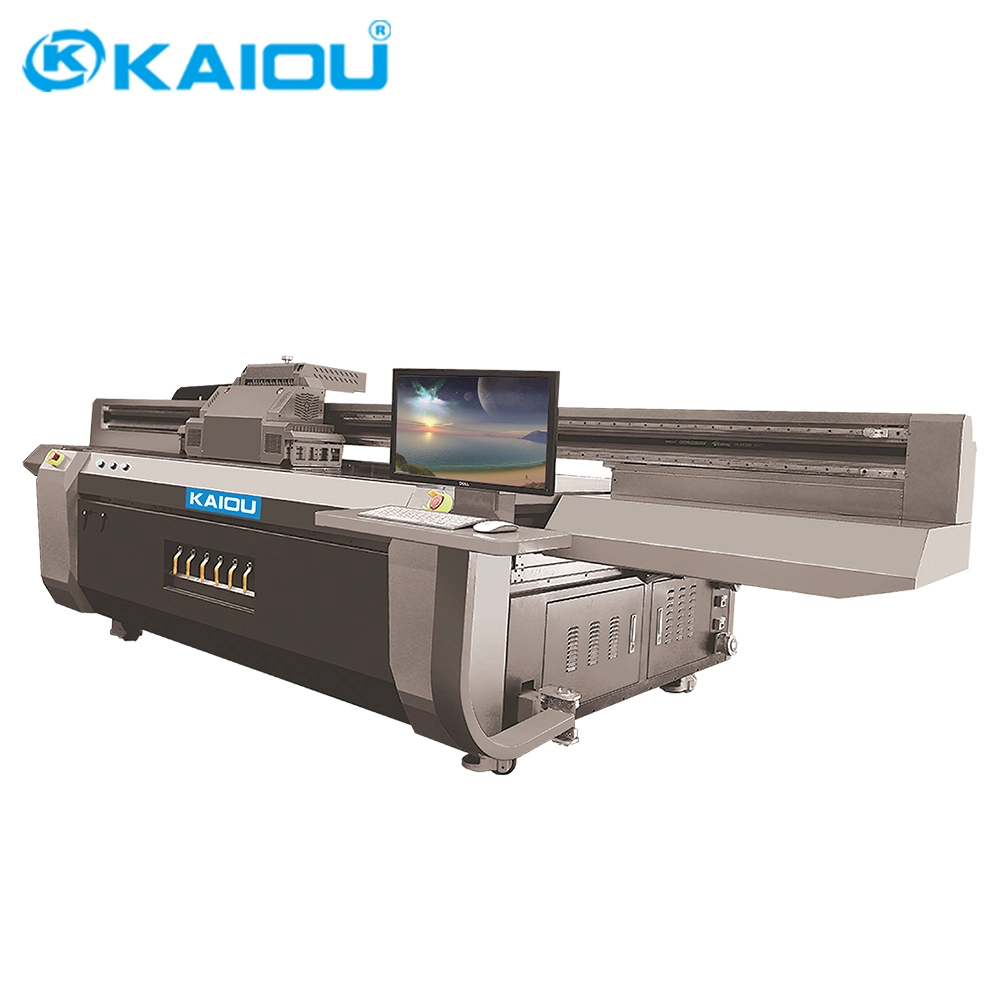 Kaiou 8FT-4.3FT UV Printing Machine Cup Cylinder Flat Bed Card Acrylic Bottle Phone Case Inkjet LED Price Flatbed Printer
