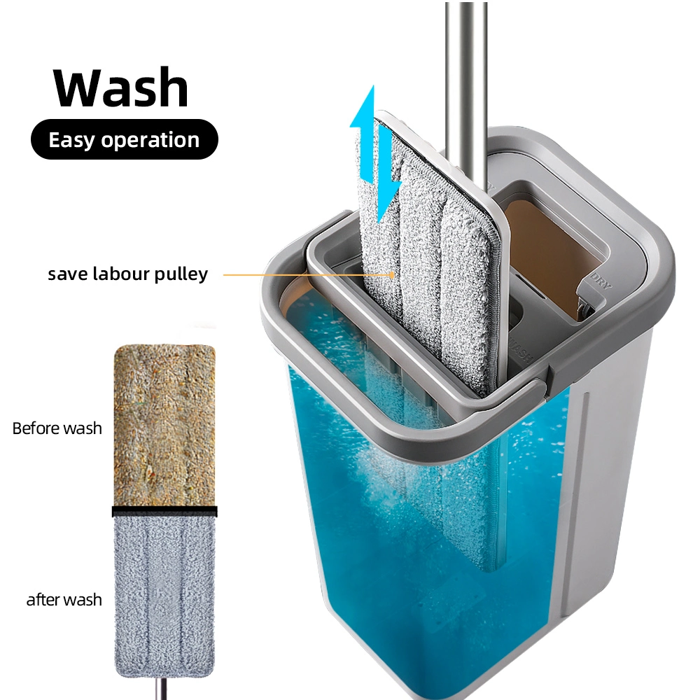 Cleaning Mop Manufacturer Bosheng Cleaning Tool Microfiber Mop Squeeze Mop Bucket System