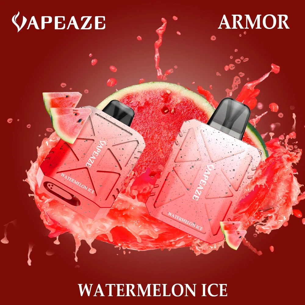 2023 وصول جملة جديدة أنا أتدخن Vapeaze Armor 600 Puff OEM 1.2 أوم ملف شبكي 600 Puff 2% 20 ملغ نيكوتين ملحي 2 مل عبوة فاب قابلة للتصرف جهاز سجائر إلكترونية جملة أنا أتدخن