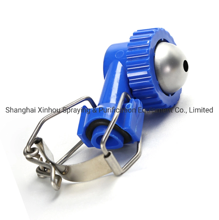 Integrated Pipe Clamp Plastic One Piece Hollow Cone Water Cooling Jet Spray Nozzle