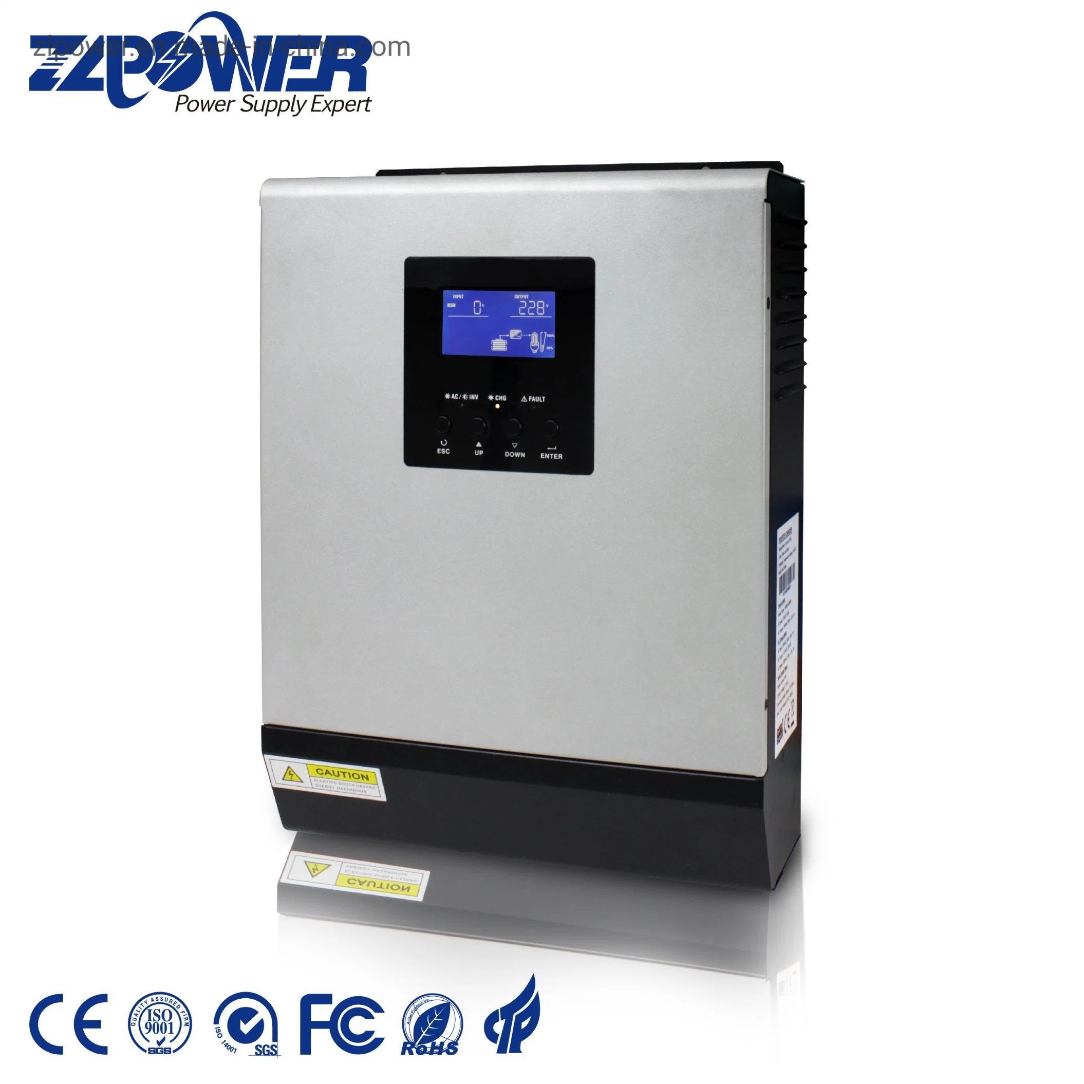 Hot Sell 4kVA 5kVA Pure Sine Wave Hybrid inversor con Controlador de cargador solar MPPT