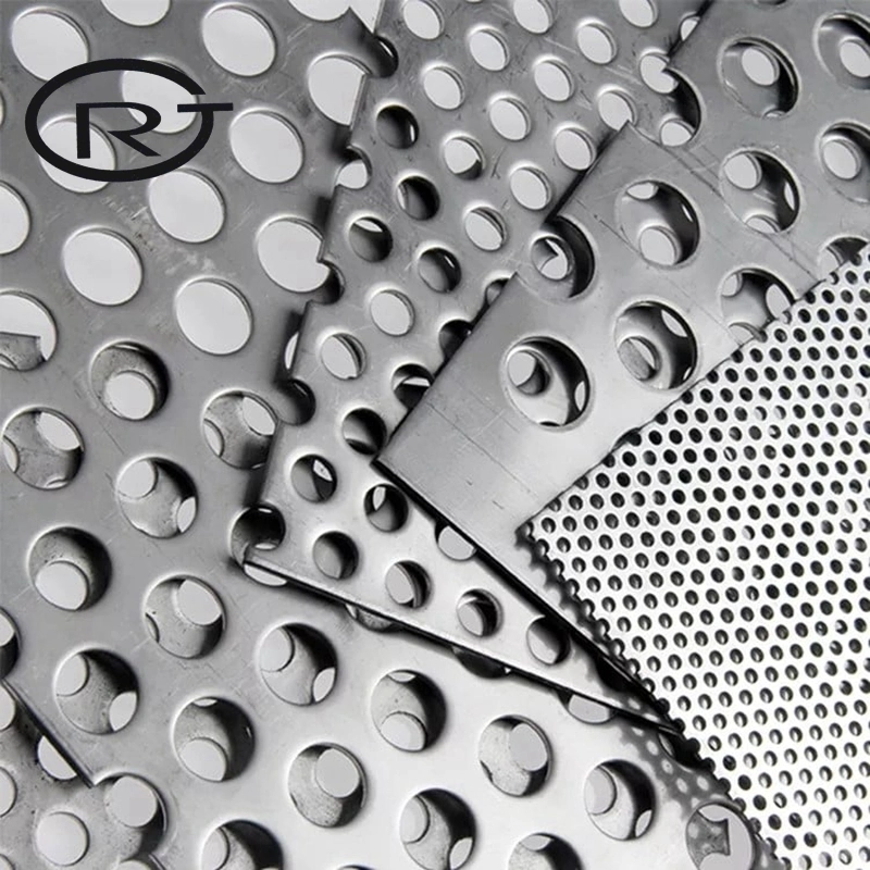 Square Metal Mesh Decorative Perforated Sheet Metal with Patterned Openings for Industrial