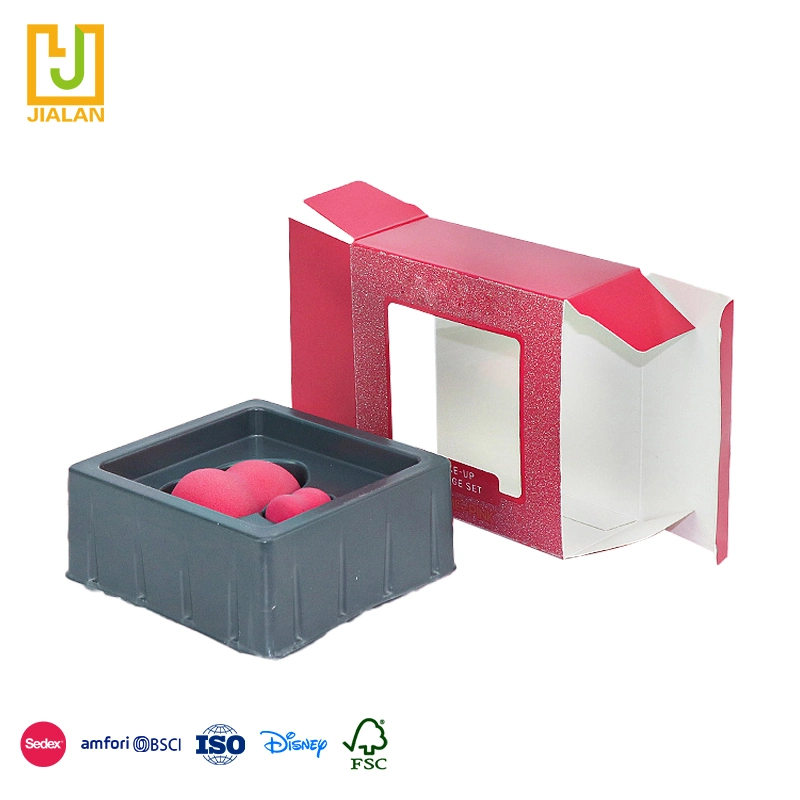 Storage Pendant Cardboard Gift Jewelry Display Cosmetic Carton Corrugated White Cardboard Underwear Packaging Printing Folding Window Custom Beauty Blender Pape