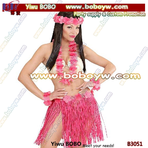 Productos de baile Falda de Hula hawaiana Luau Beach Party suministros de boda Disfraz de vestir (B3091)