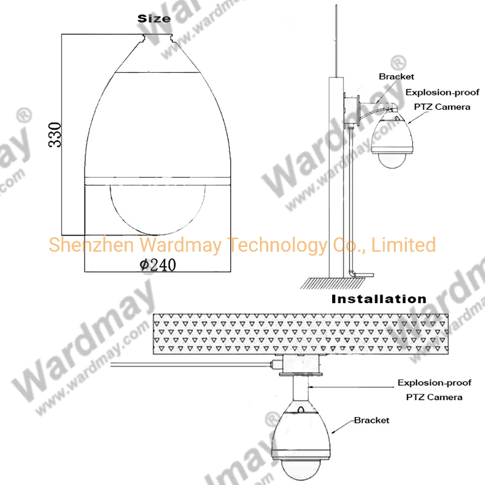 1080P 316 Stainless Steel 36X Zoom Explosion-Proof IP Camera