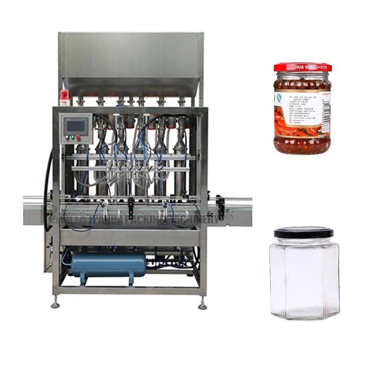 Full Automatic Tomato Paste Hot Sauce Honey Jar Ketchup Filling Machine