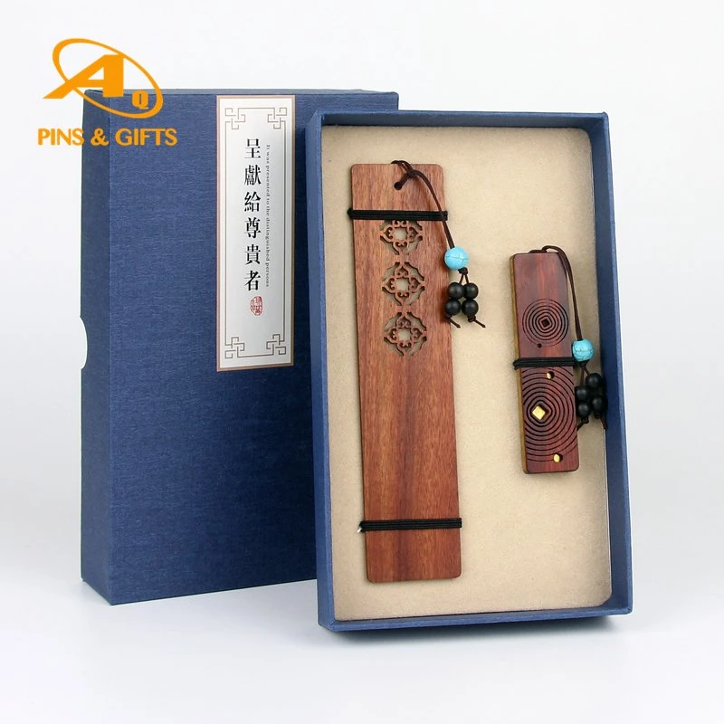 Customized Wooden Creative Crafts Gifts Chinese Antique Spring Summer Autumn Winter Bookmark for Office Supply Gift