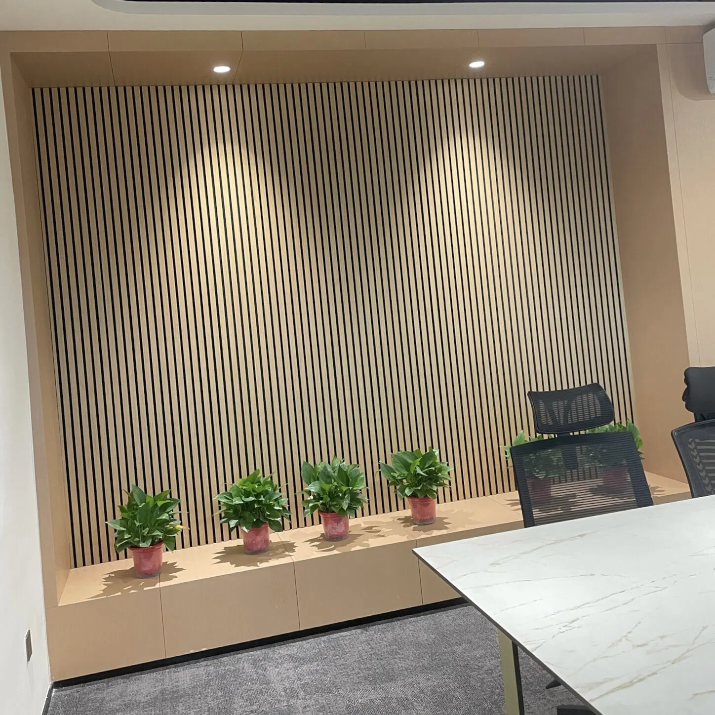 High quality/High cost performance  Sound Absorbing MDF Wood Slatted Wall Acoustic Panel for Interior Decoration