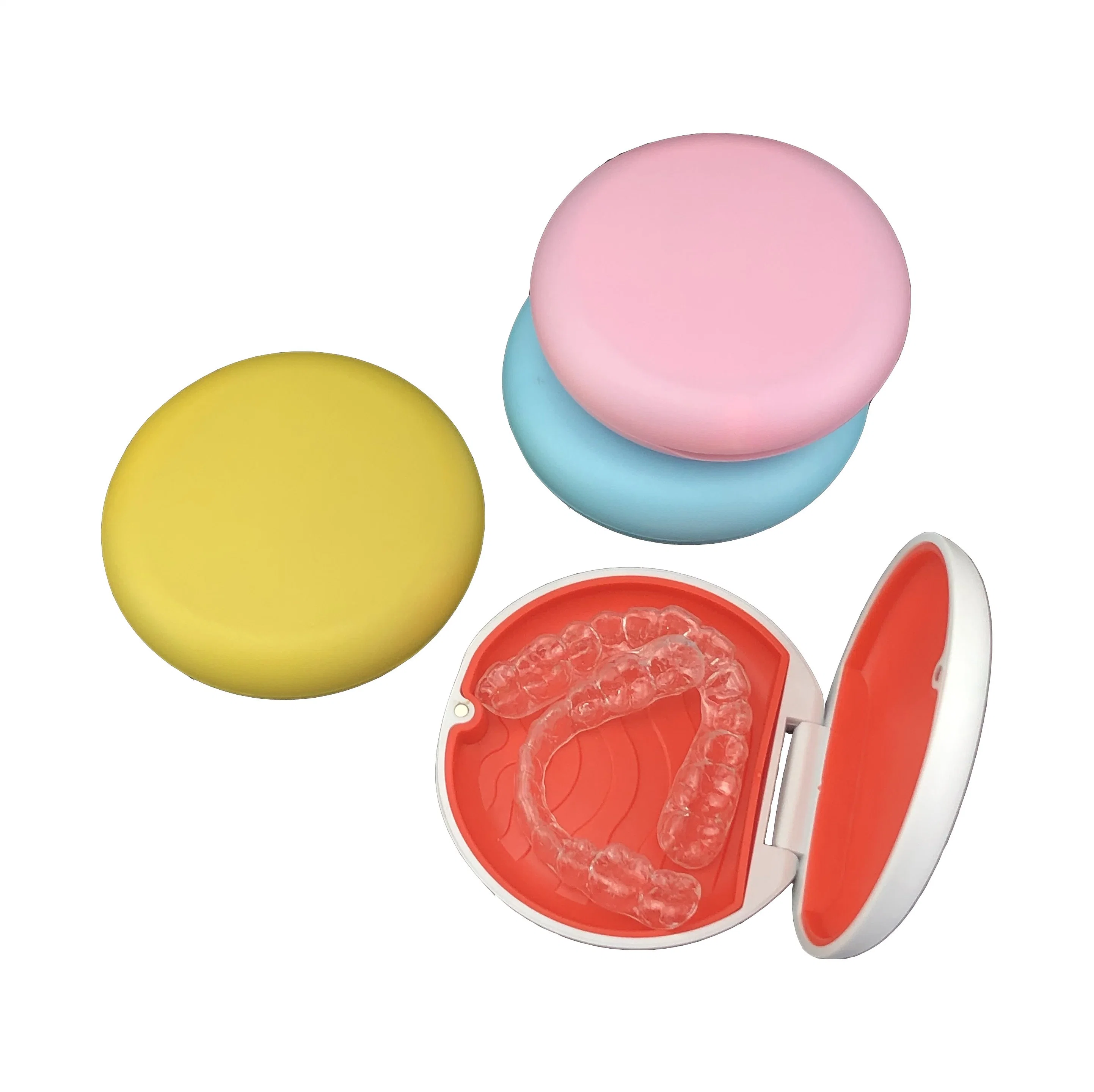 Fashion Design Colorful Dental Retainer Box with Silicone Inner