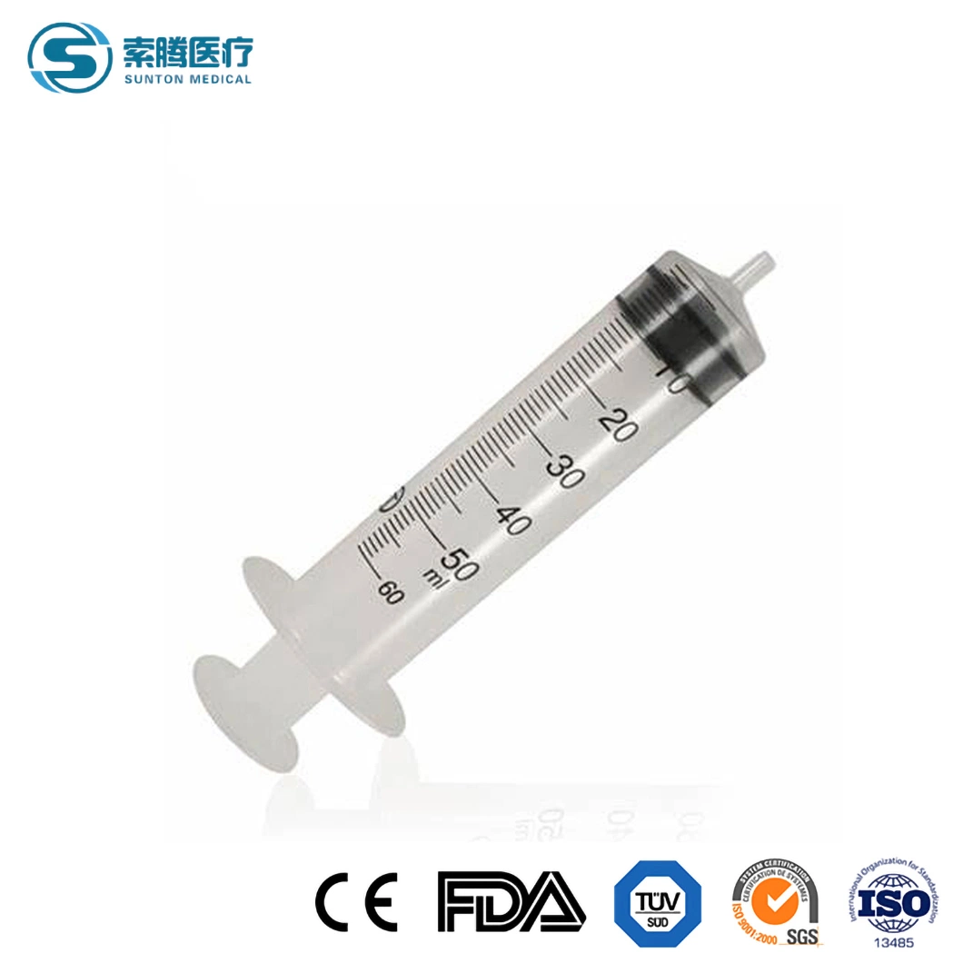 Sunton 30cc Syringe China Insulin Syringe Supplier Safety Needles and Syringes Disposable Plastic Sterile 1ml Luer Lock Syringe/Epidural Syringe with CE