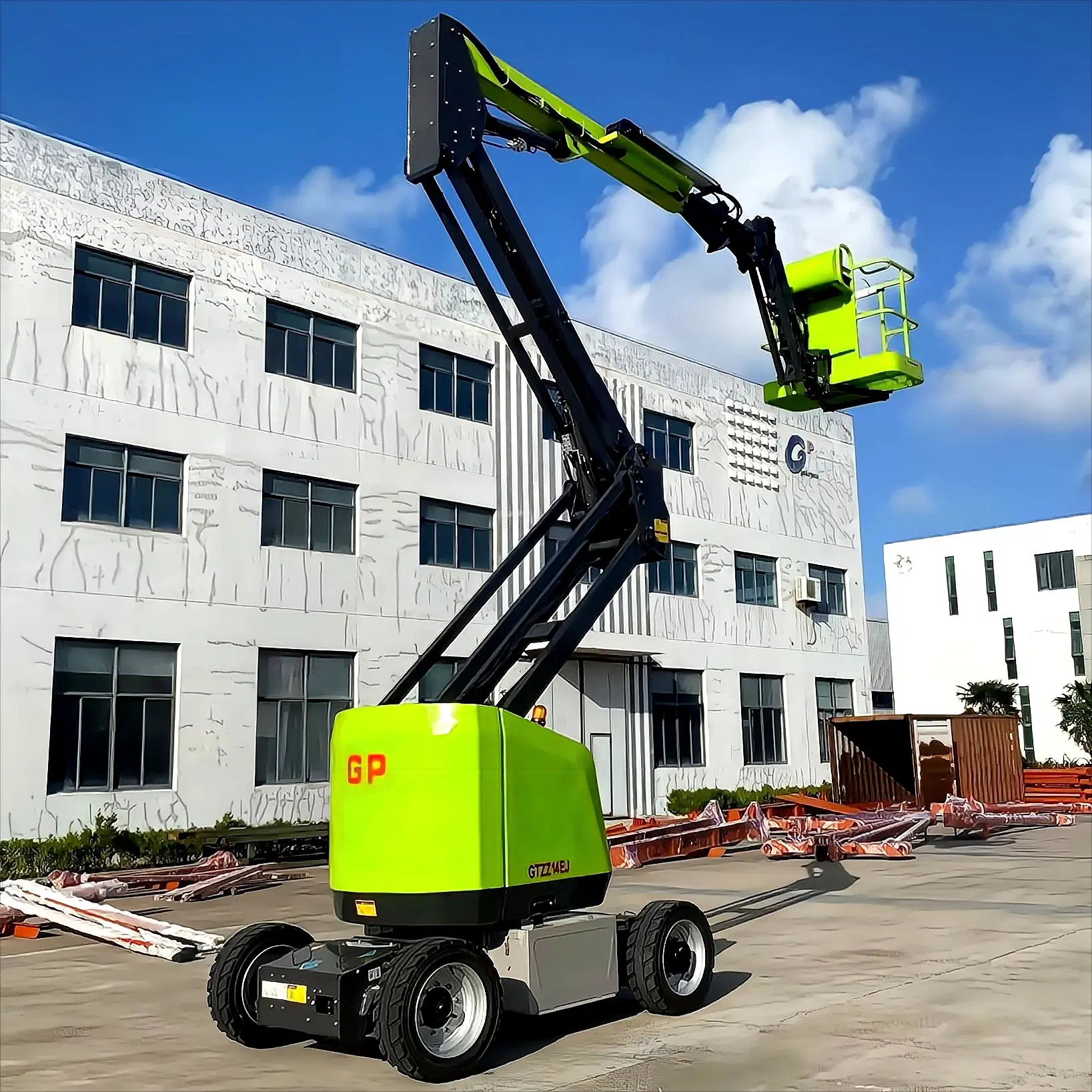 Edificio de la construcción de equipos de elevación Eléctricos autopropulsada articular Cestas