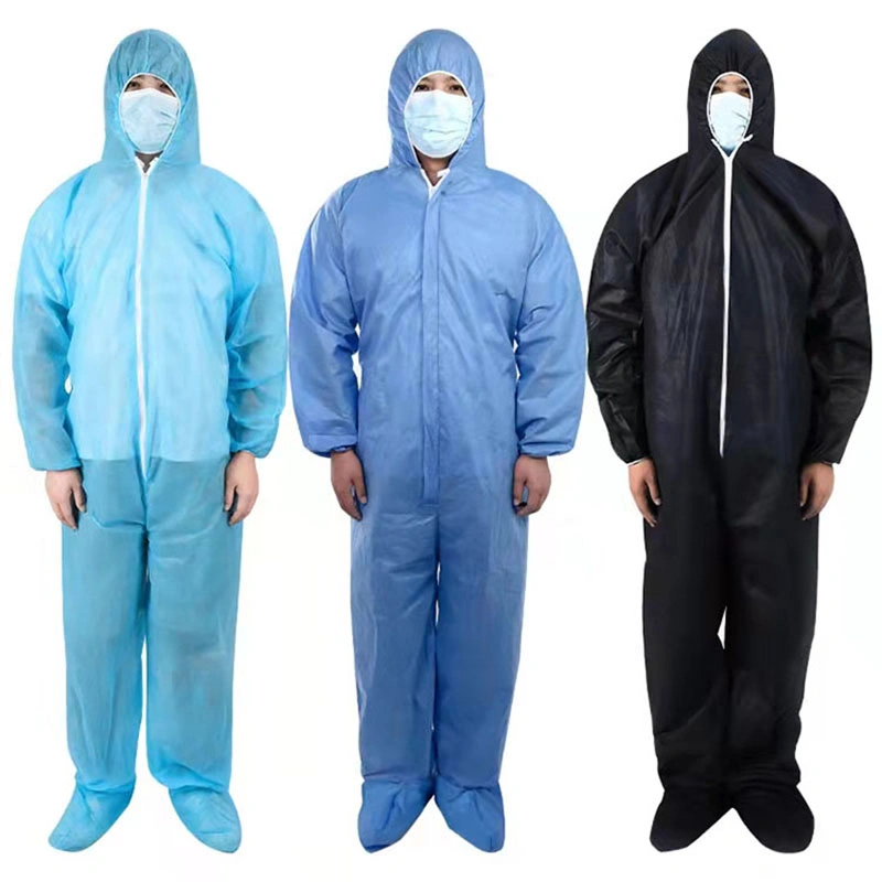 SMS/Microporous/PP/ Nonwoven Fabric Safety Disposable Full Protection Coverall