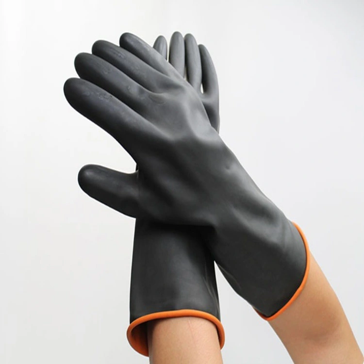 45cm Double Colors Food Grade Hand Protection Acid and Alkaline Chemical Resistant Thicker Gloves Anti Oil Work Safety Gloves