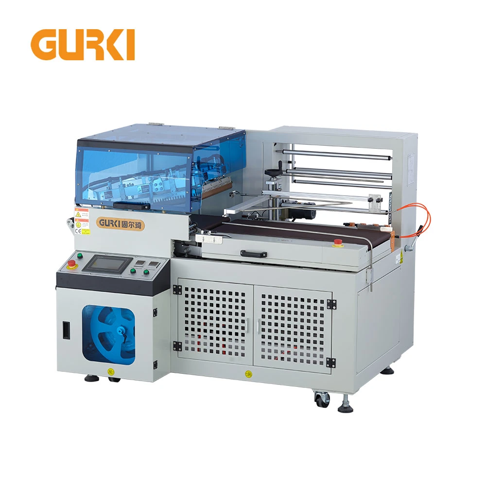 L Type Fully Automatic Heat Shrink Tunnel Sealing Wrapper Flow Wrapping Machine Plastic POF/PVC Film Wrap Thermal Side Sealer Packing Packaging Machine