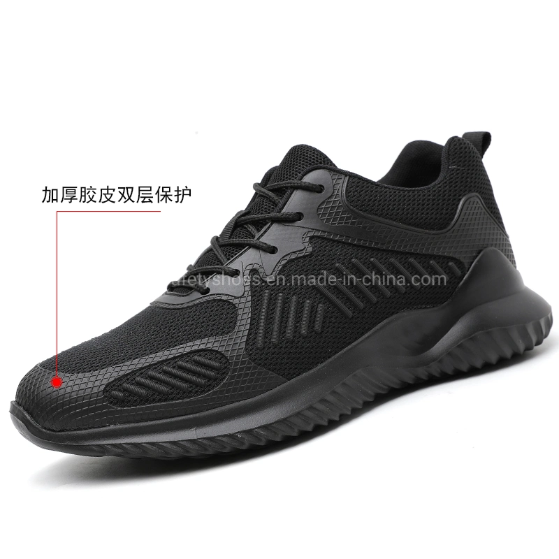 Flyknit Fabric Good Air Permeability Sport Safety Shoes