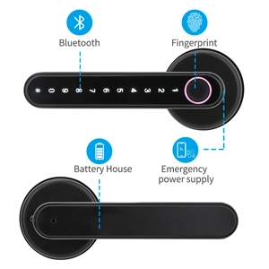 Diseño simple candado sin llave de seguridad teclado digital de alta calidad Empuñadura de puerta inteligente Cerradura electrónica