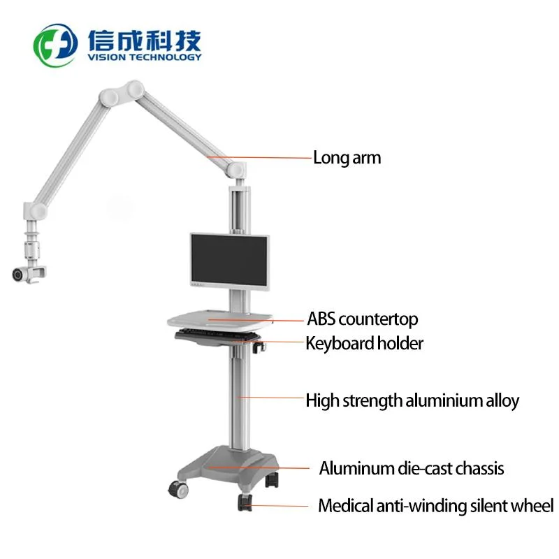 Hospital Telemedicine Remote Consultation Camera Monitor Workstation Mobile Trolley